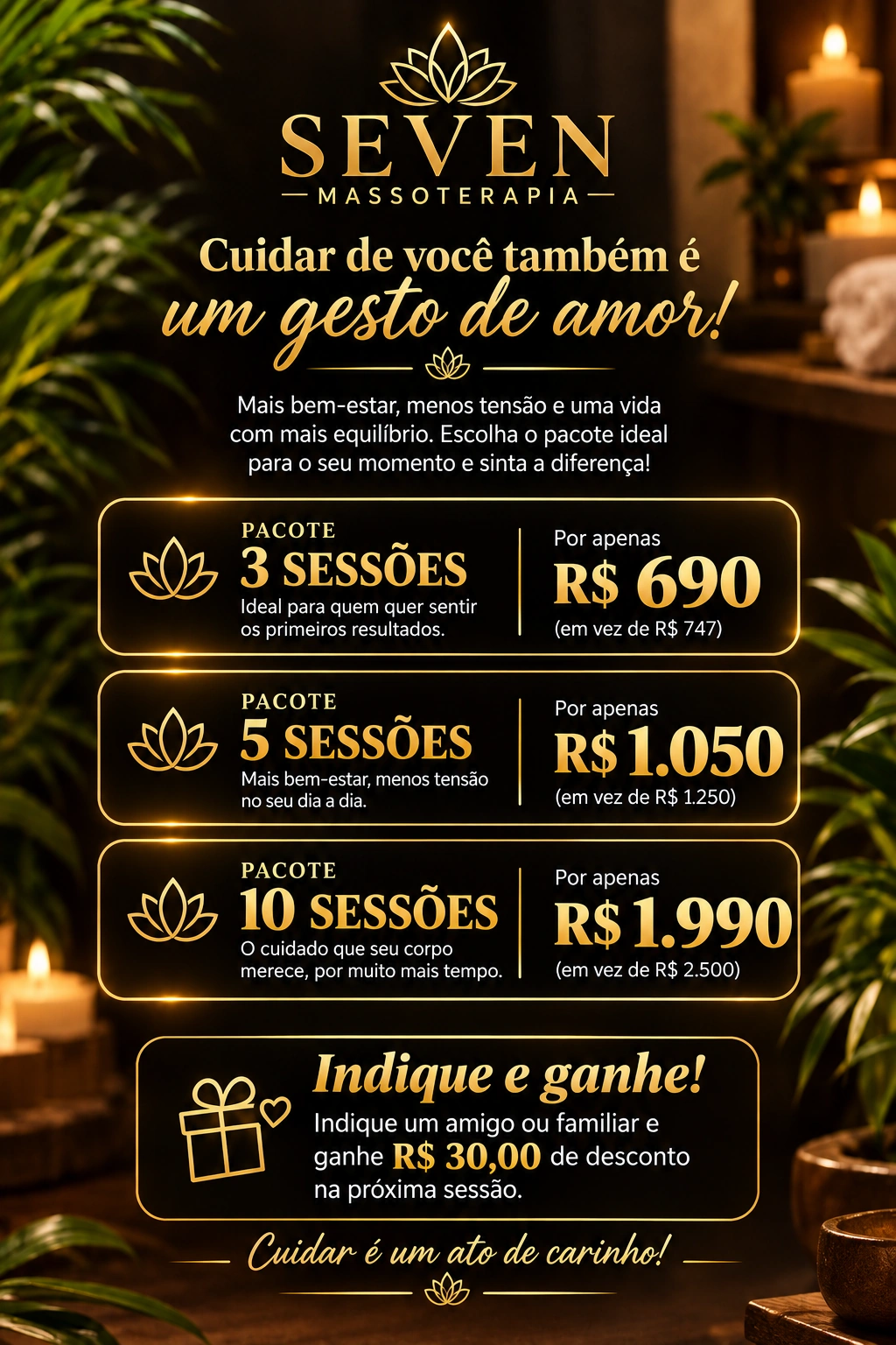 Promoção de Terça e Quinta - Seven Massoterapia